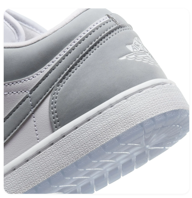 Air Jordan 1 Low Grey and White Sneakers