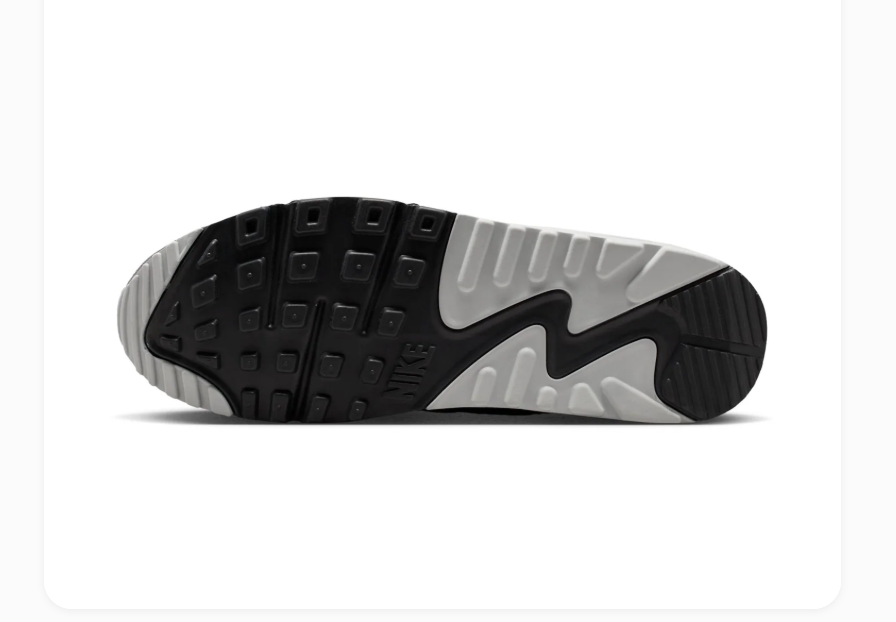 Nike Air Max 90 Charcoal and Black Sneakers with Grey Accents