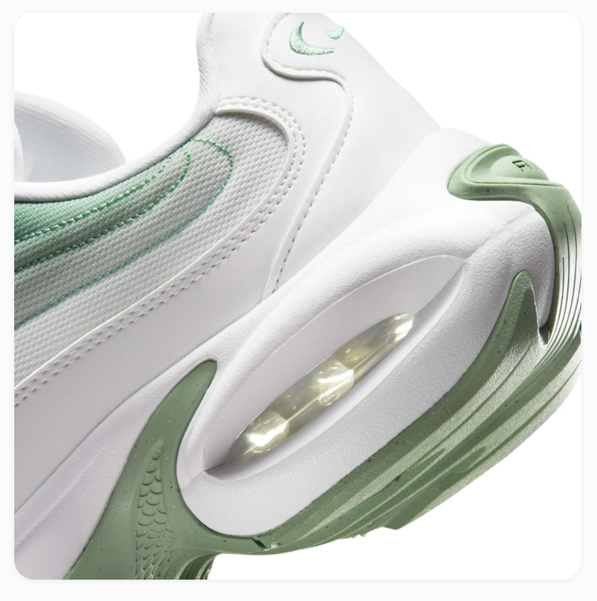 Nike Air Max White and Mint Green Sneakers