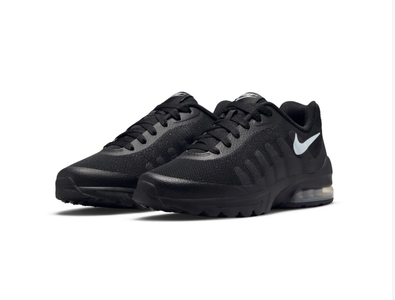 Nike Air Max Black Mesh Sneakers with White Swoosh