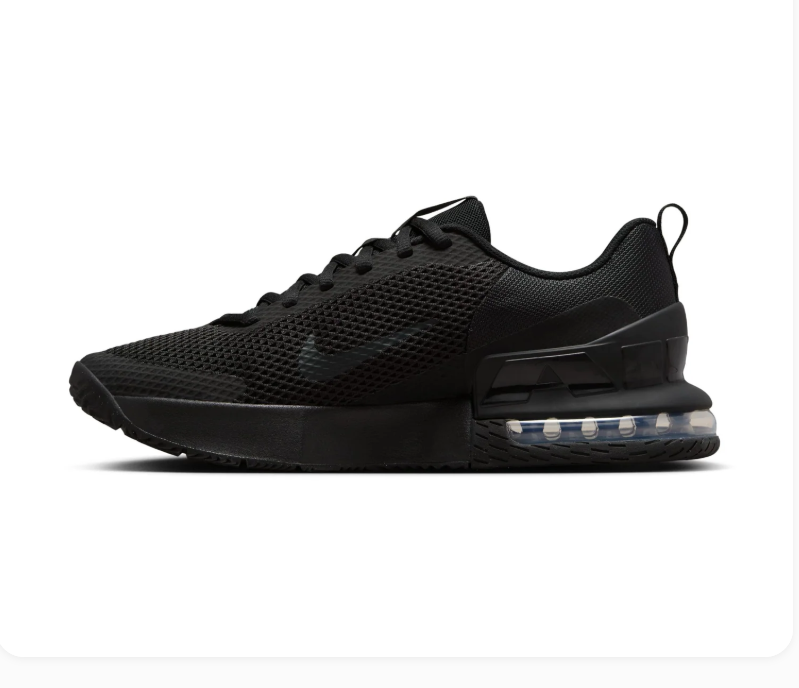 Nike Air Max Black Mesh Sneakers with Outlined Swoosh