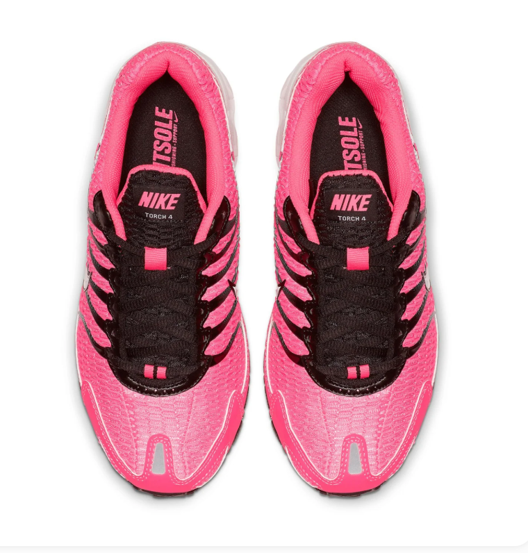 Nike Air Max Torch 4 Hot Pink Sneakers with Silver Swoosh