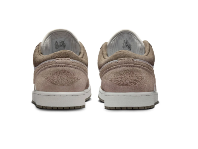 Air Jordan 1 Low Taupe and White Sneakers