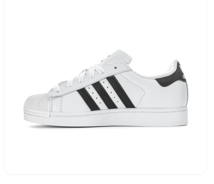 Adidas Superstar White and Black Shell-Toe Sneakers