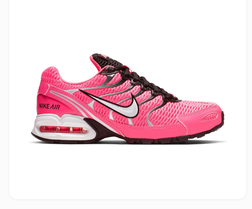 Nike Air Max Torch 4 Hot Pink Sneakers with Silver Swoosh