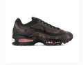 Nike Air Max Black and Brown Camo Sneakers with Orange Accents
