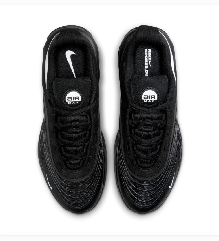 Nike Air Max Black Sneakers with White Swoosh Accents