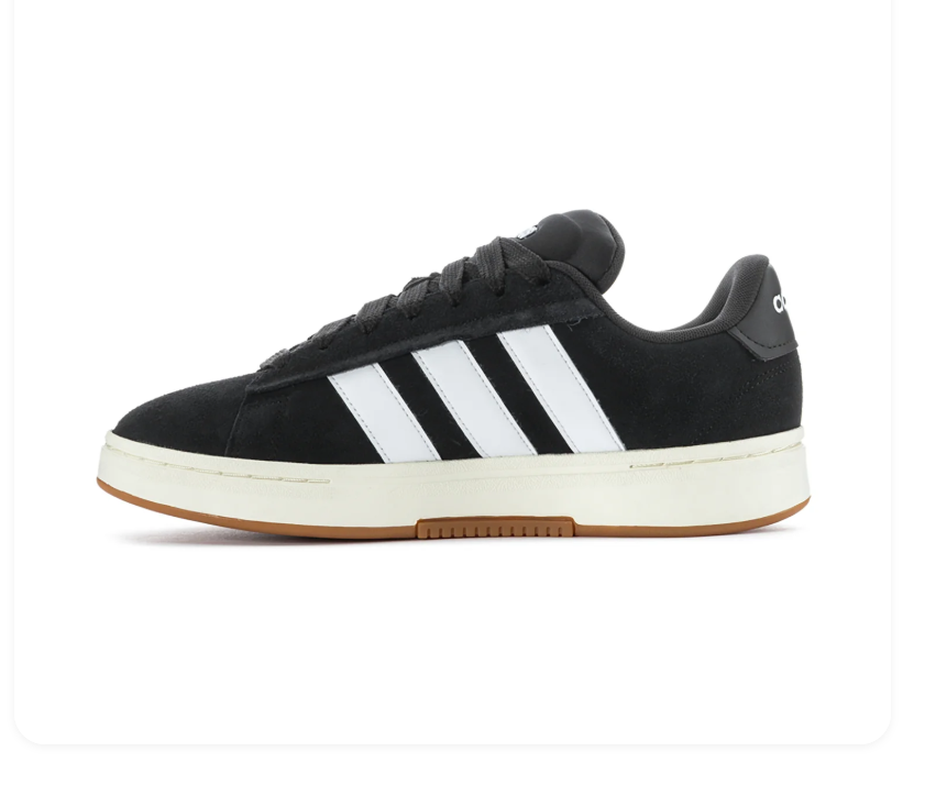 Adidas Black and White Sneakers with Cream Midsole and Gum Outsole