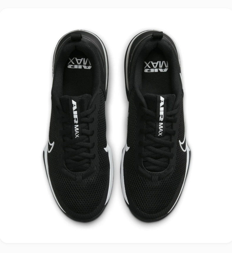 Nike Air Max Black Mesh Sneakers with White Swoosh Details