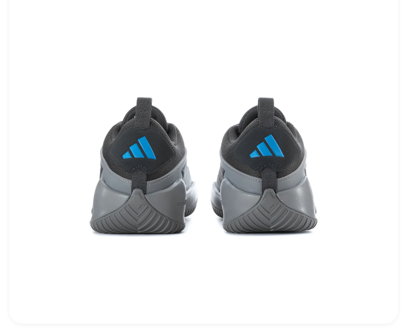 Adidas Black and Grey Sneakers with Bright Blue Accents