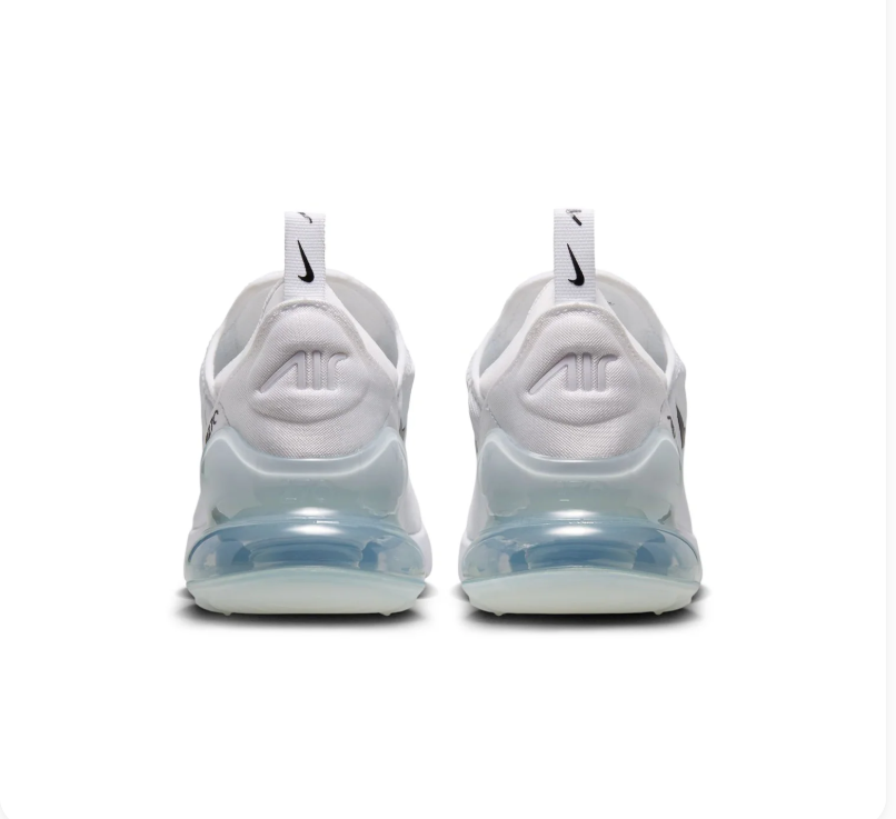 Nike Air Max 270 White Sneakers with Icy Blue Heel