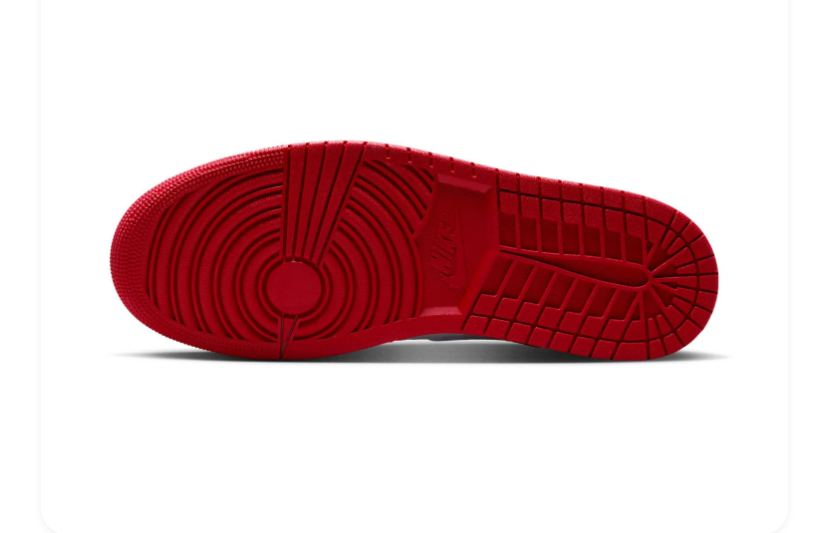 Air Jordan 1 Mid Black, White and Glossy Red Sneakers