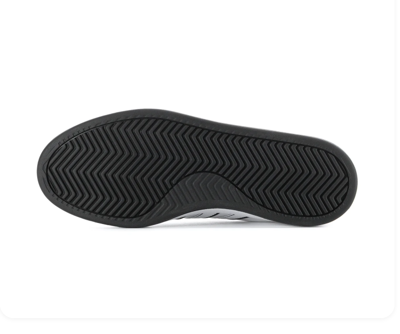 Adidas White and Black Low-Top Sneakers with Outlined Stripes