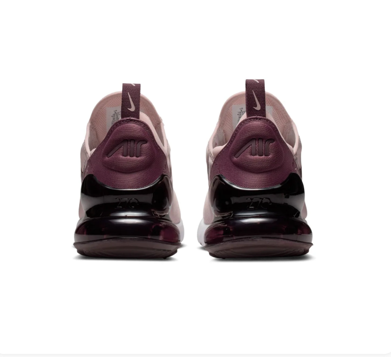 Nike Air Max 270 Blush Pink and Burgundy Sneakers