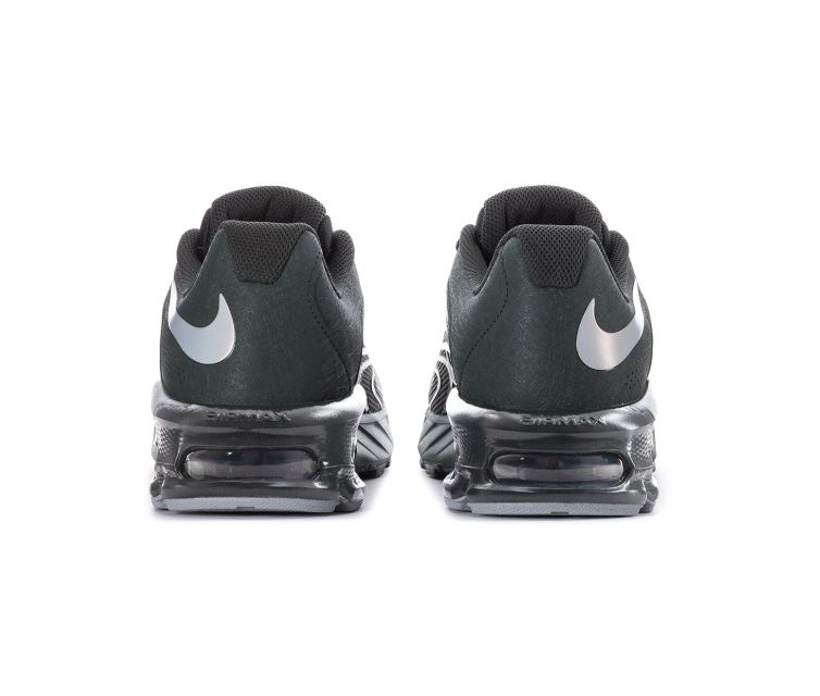 Nike Air Max Dark Green and Black Sneakers with Silver Swoosh