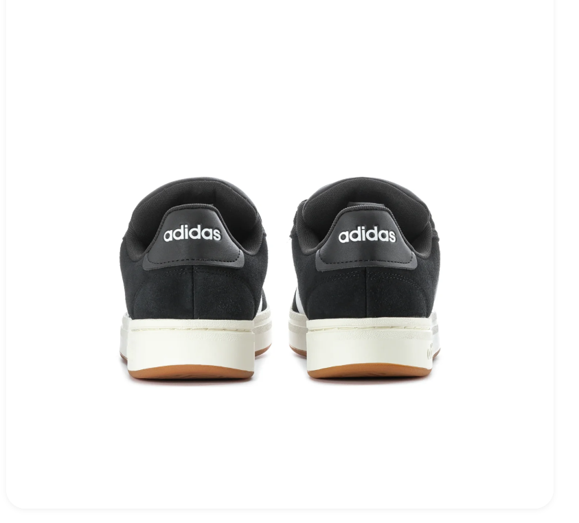 Adidas Black and White Sneakers with Cream Midsole and Gum Outsole