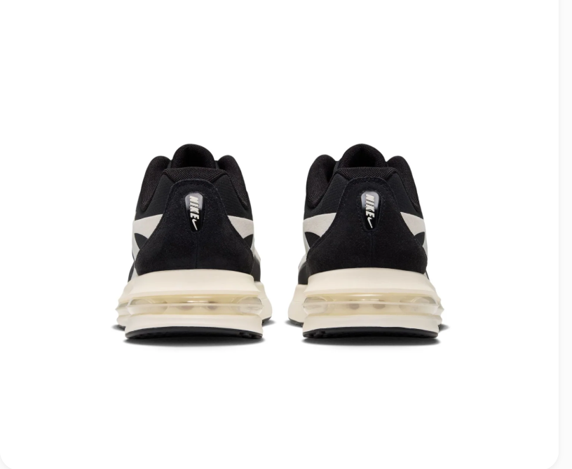 Nike Air Max Black and White Sneakers with Cream Midsole