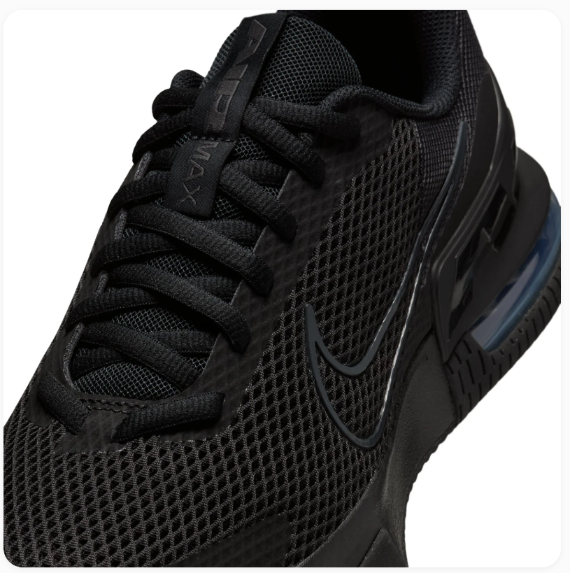 Nike Air Max Black Mesh Sneakers with Outlined Swoosh