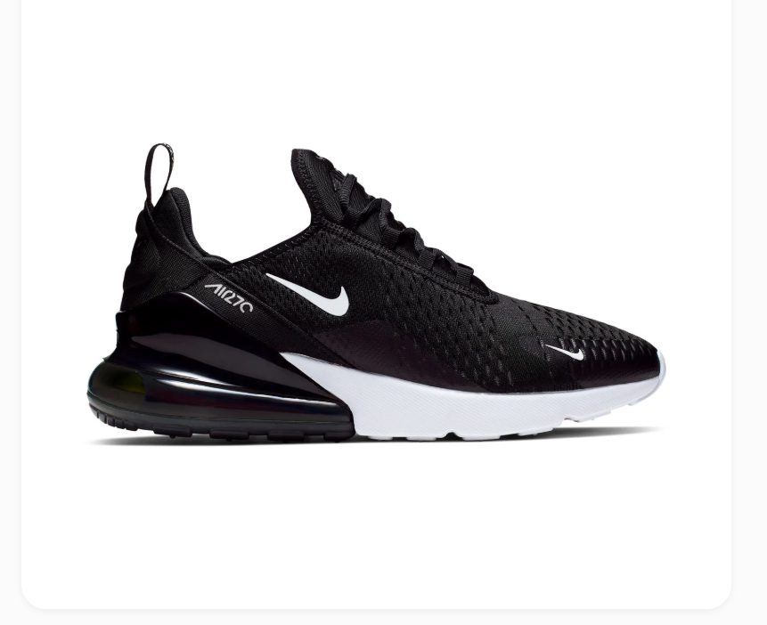 Nike Air Max 270 Black and White Sneakers