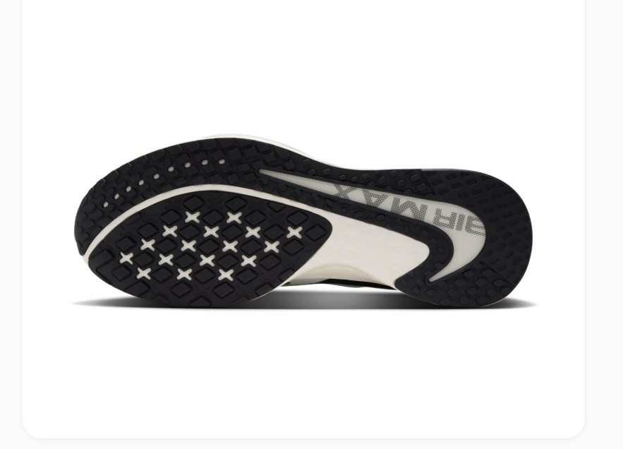 Nike Air Max Black and White Sneakers with Cream Midsole