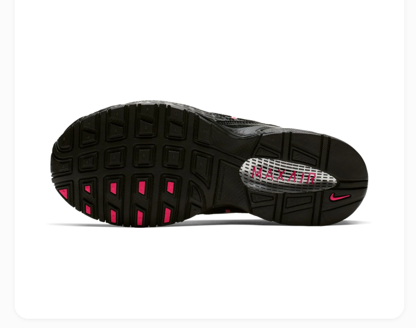 Nike Air Max Torch 4 Black Sneakers with Hot Pink Accents