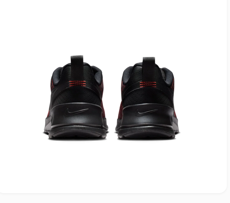 Nike Air Max Black Sneakers with Red Line Accents