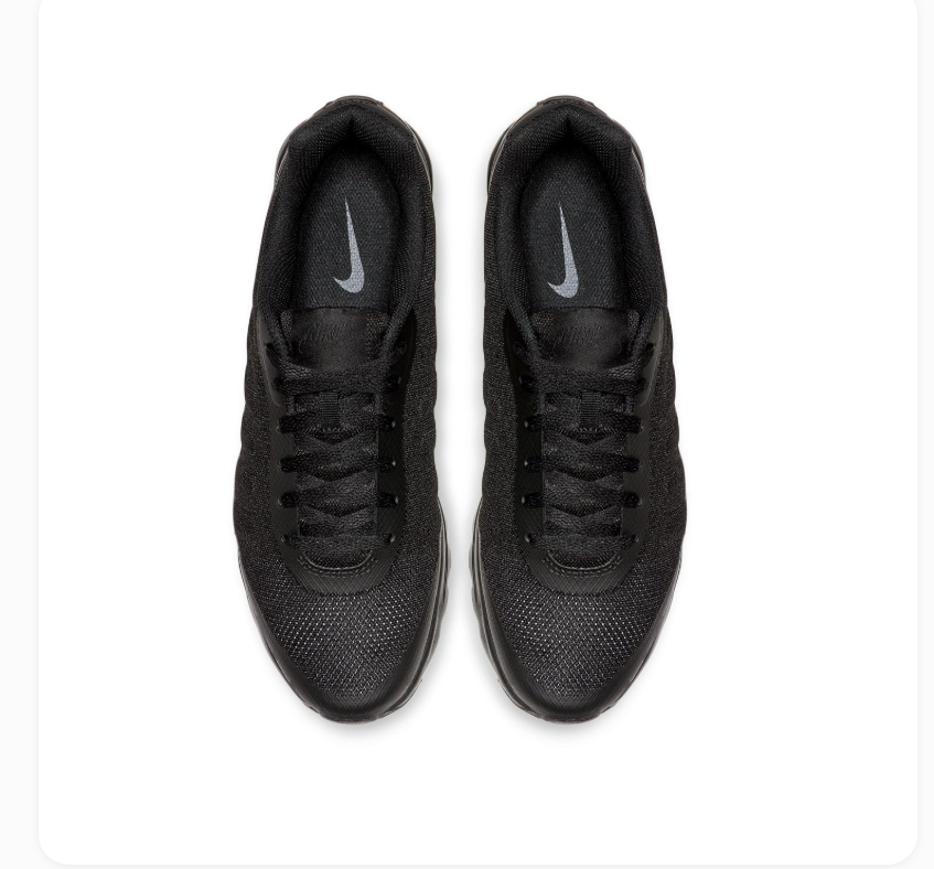 Nike Air Max All-Black Mesh Low-Top Sneakers
