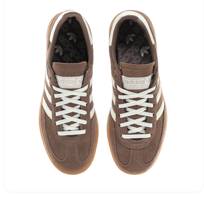 Adidas Spezial Brown and Cream Sneakers with Gum Outsole
