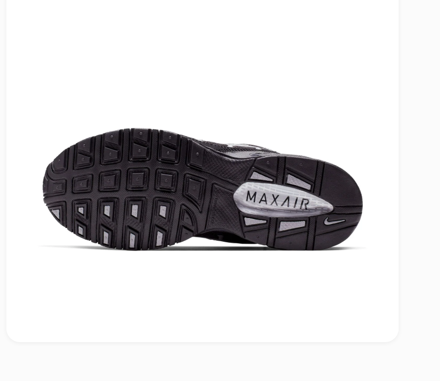 Nike Air Max Black and Charcoal Mesh Sneakers with Silver Accents