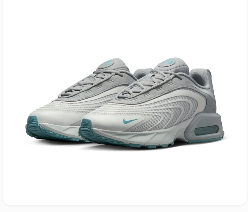 Nike Air Max Light Grey Sneakers with Teal Accents