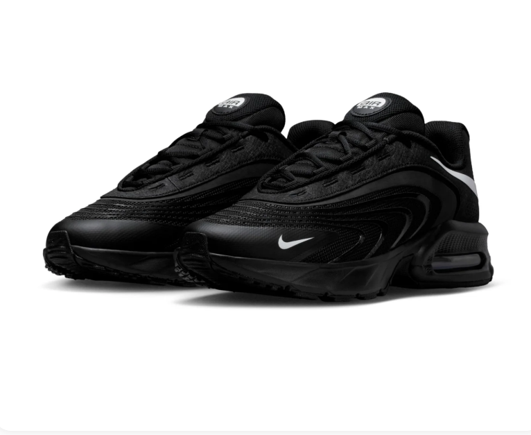 Nike Air Max Black Sneakers with White Swoosh Accents