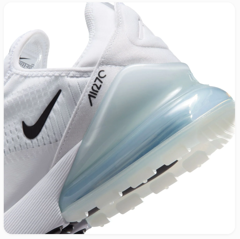 Nike Air Max 270 White Sneakers with Icy Blue Heel