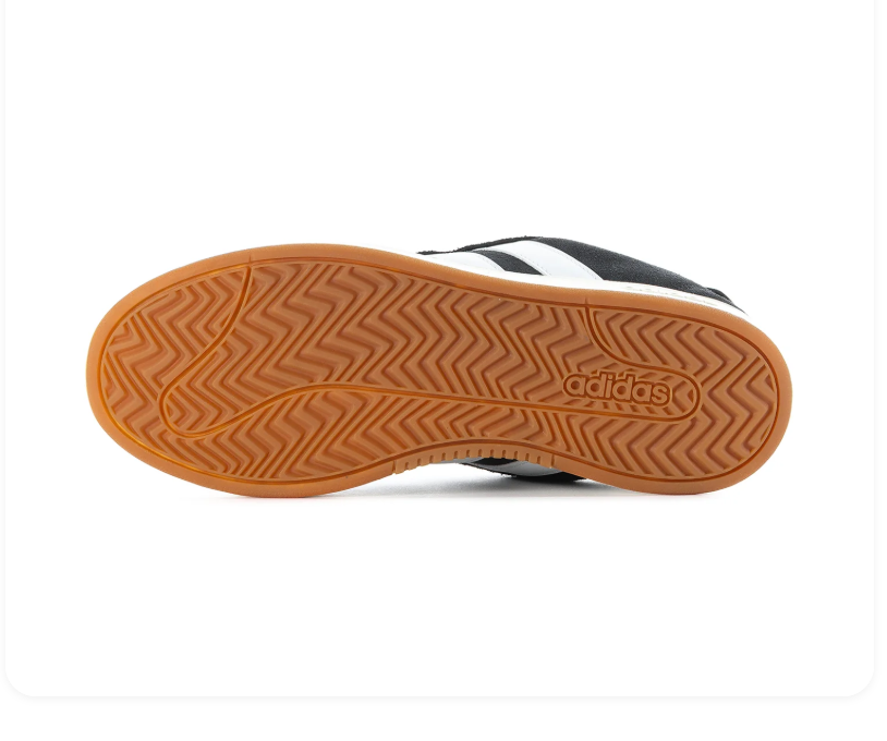 Adidas Black and White Sneakers with Cream Midsole and Gum Outsole