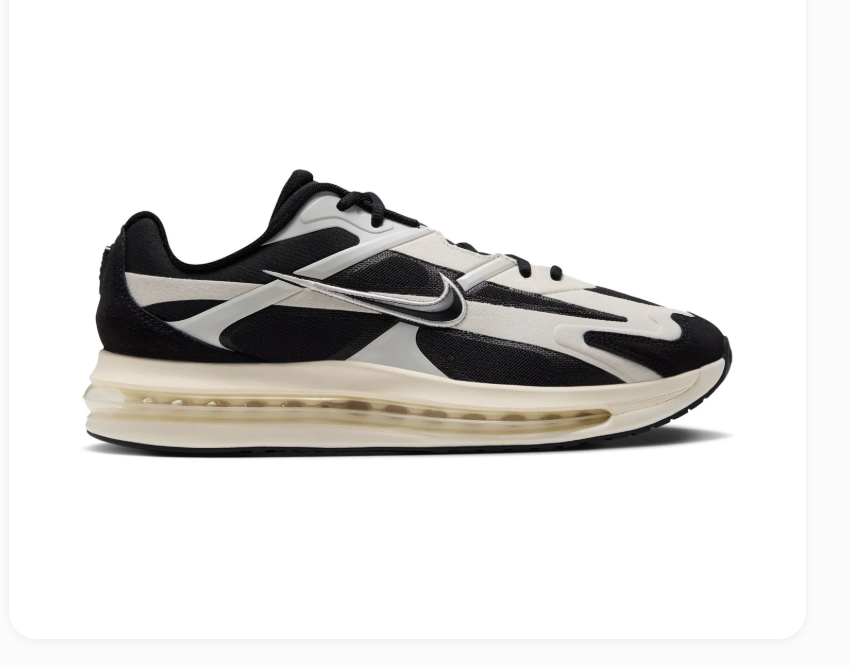 Nike Air Max Black and White Sneakers with Cream Midsole