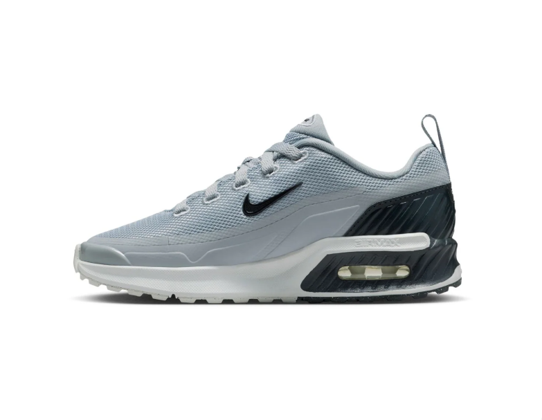 Nike Air Max Light Grey Mesh Sneakers with Black Heel