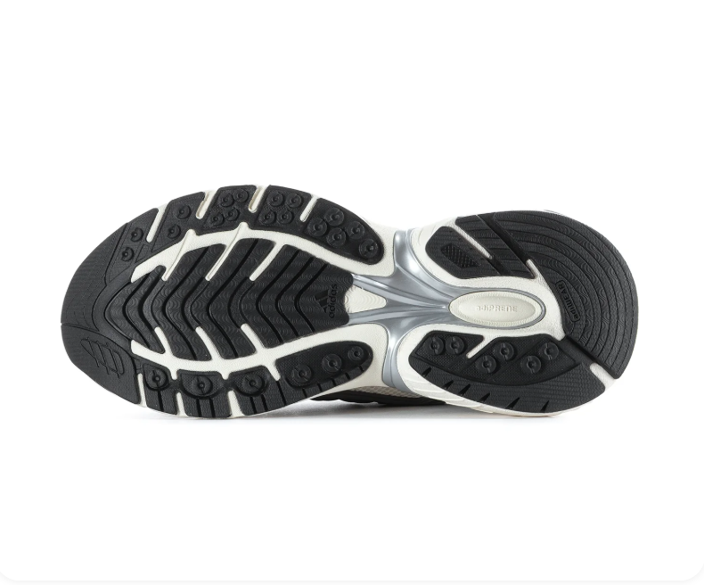 Adidas Adistar White and Grey Chunky Sneakers with Silver Accents