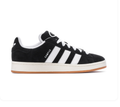Adidas Campus Black and White Sneakers with Cream Midsole and Gum Outsole