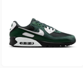Nike Air Max 90 Forest Green and Black Sneakers with White Swoosh