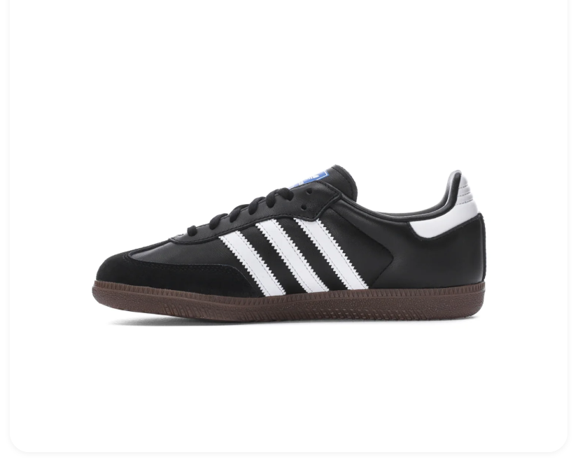 Adidas Samba Black and White Sneakers with Dark Brown Outsole