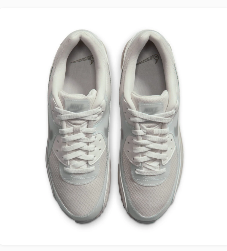 Nike Air Max 90 Cream and Beige Sneakers with Translucent Panels