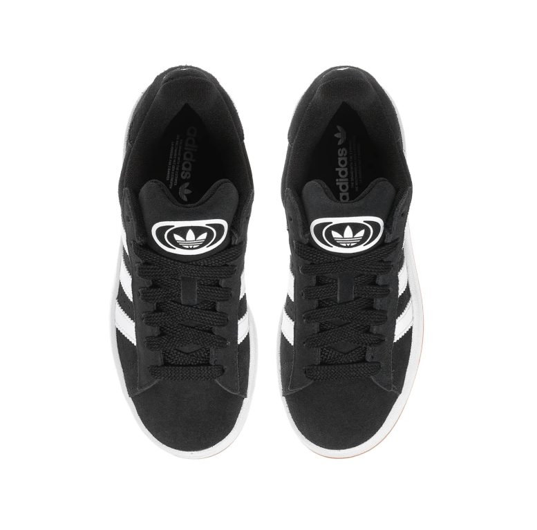 Adidas Campus Black and White Sneakers with Gum Outsole