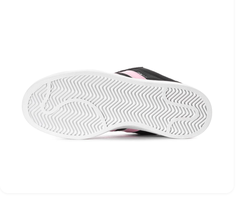 Adidas Campus Black and Pink Sneakers with White Sole