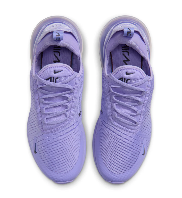 Nike Air Max 270 Lavender Sneakers with Black Swoosh