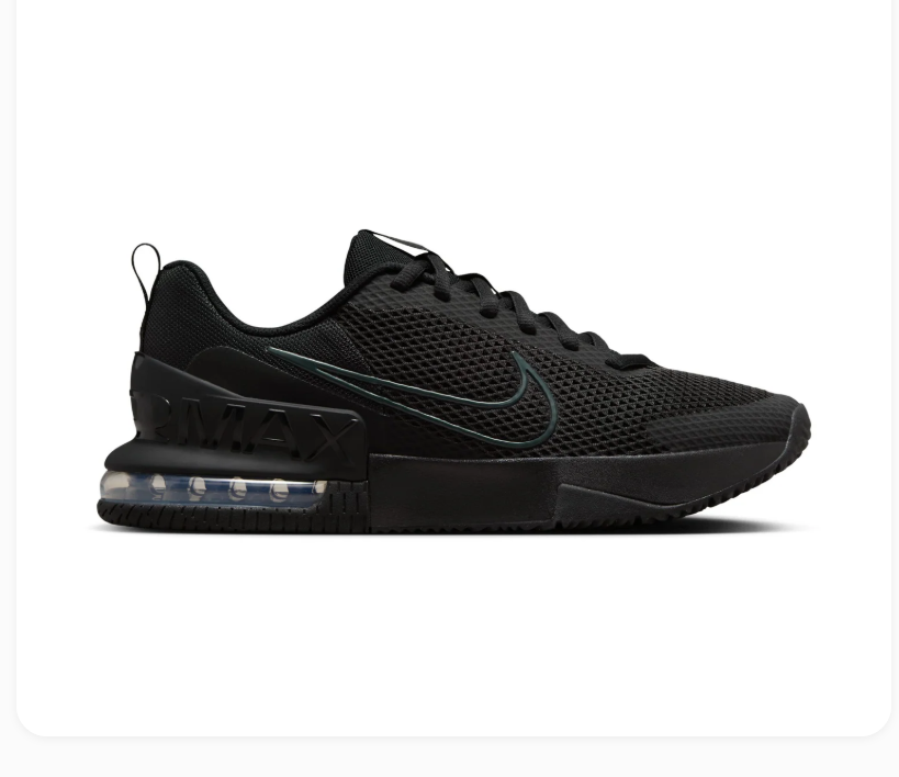 Nike Air Max Black Mesh Sneakers with Outlined Swoosh