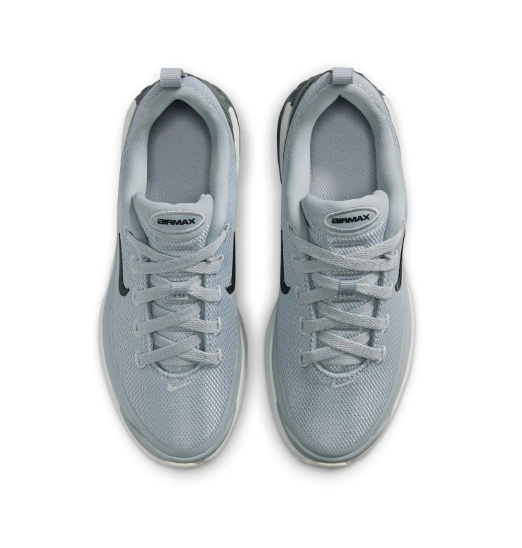 Nike Air Max Light Grey Mesh Sneakers with Black Heel