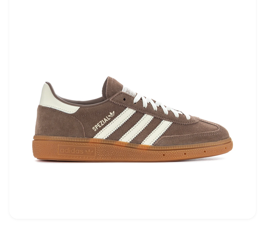 Adidas Spezial Brown and Cream Sneakers with Gum Outsole