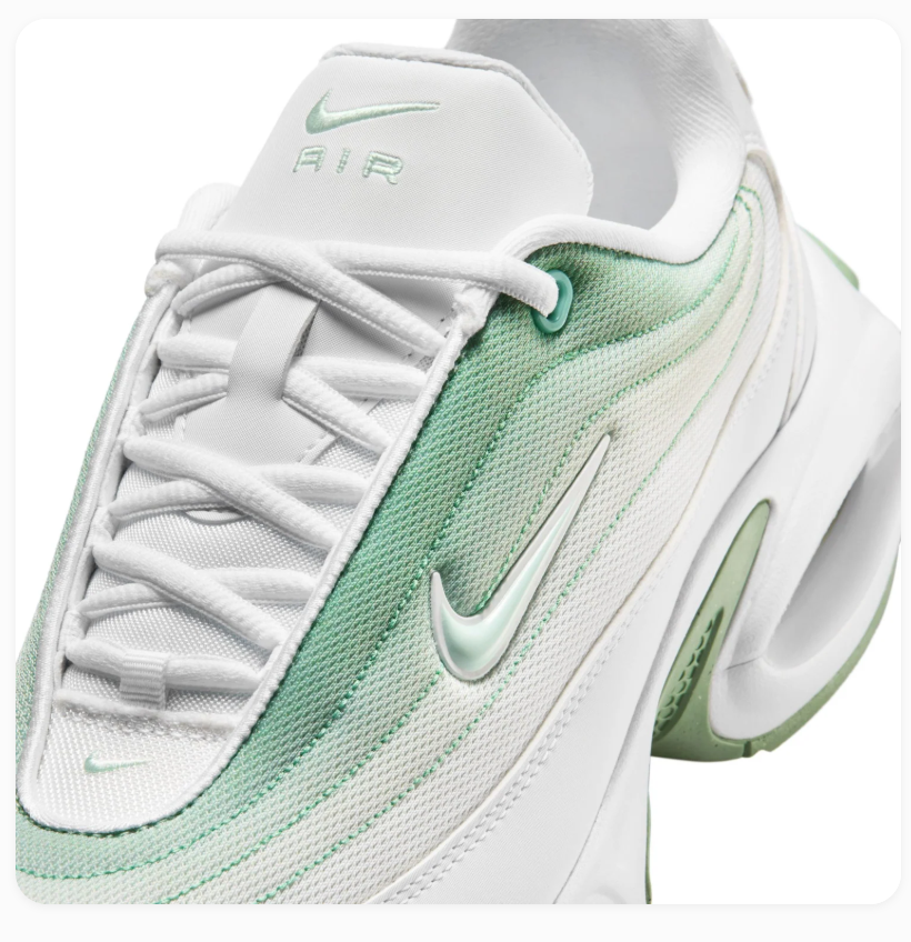 Nike Air Max White and Mint Green Sneakers