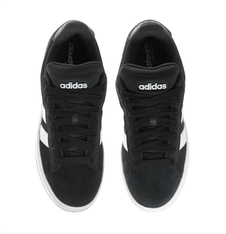 Adidas Black and White Sneakers with Cream Midsole and Gum Outsole