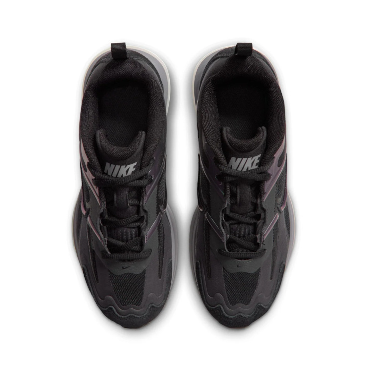 Nike Air Max Black and Charcoal Sneakers with Purple Accents