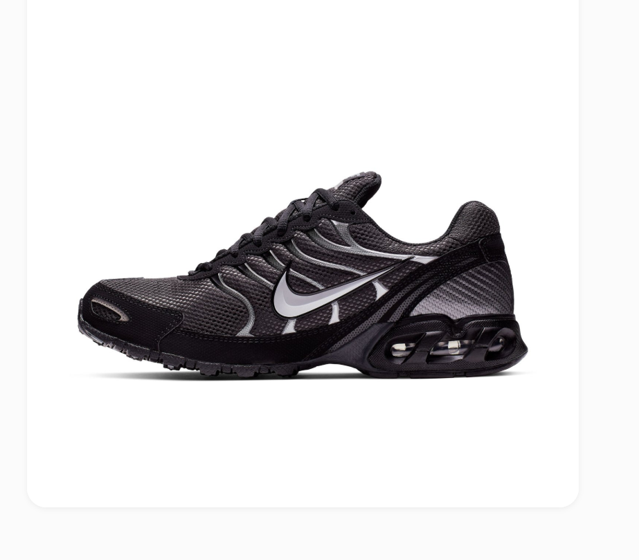 Nike Air Max Black and Charcoal Mesh Sneakers with Silver Accents